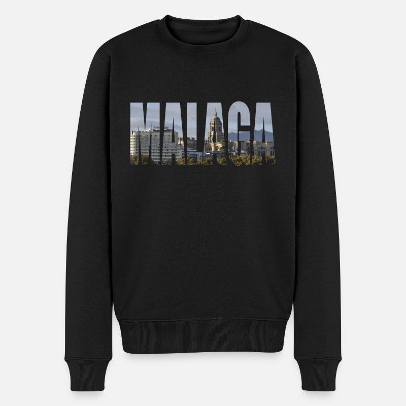 MALAGA - Männer Premium Bio Pullover - Schwarz