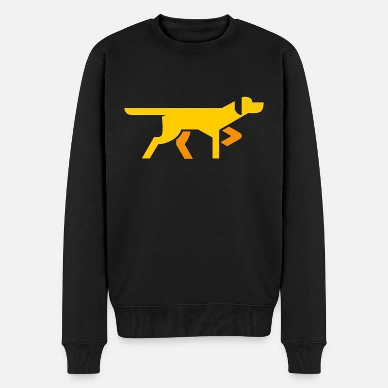 Hund Dog - Männer Premium Bio Pullover - Schwarz