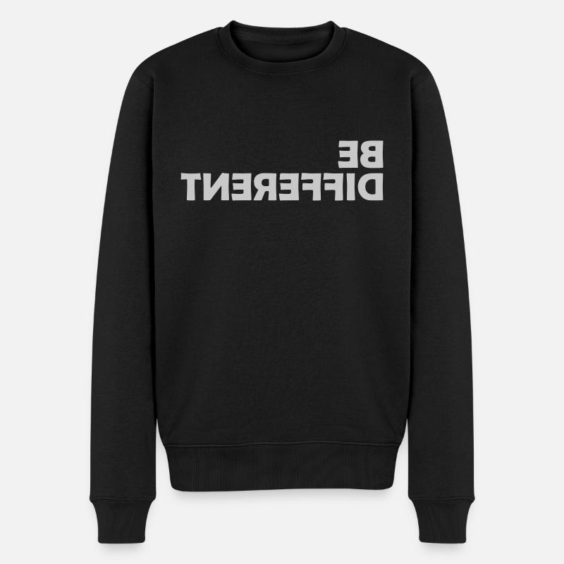 Be different Logo Design - Männer Premium Bio Pullover - Schwarz
