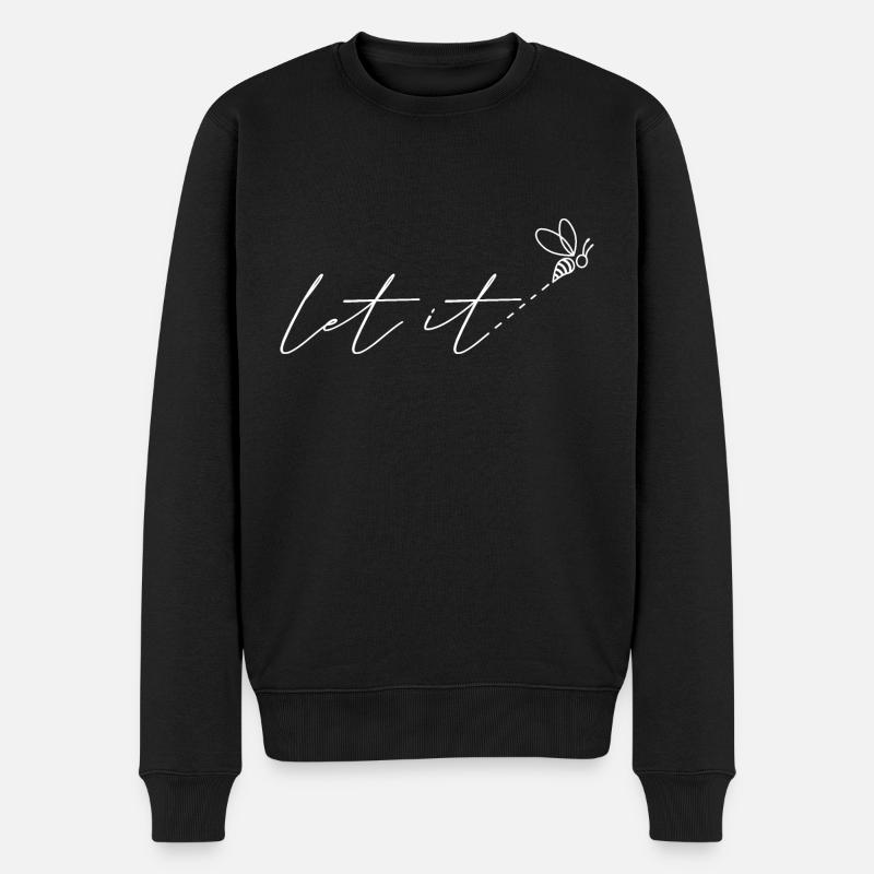 let it bee Biene Imker Imkerin Imkerei - Männer Premium Bio Pullover - Schwarz