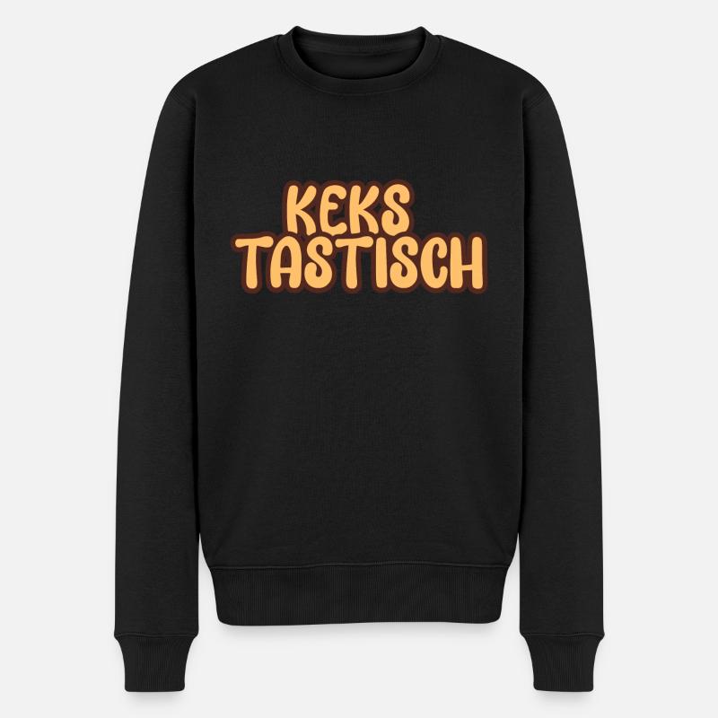 Kekstastisch Schokoladen Plätzchen - Männer Premium Bio Pullover - Schwarz