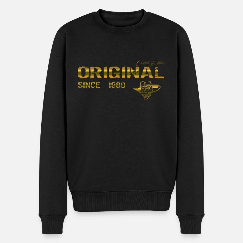 Original since 1980 - Männer Premium Bio Pullover - Schwarz