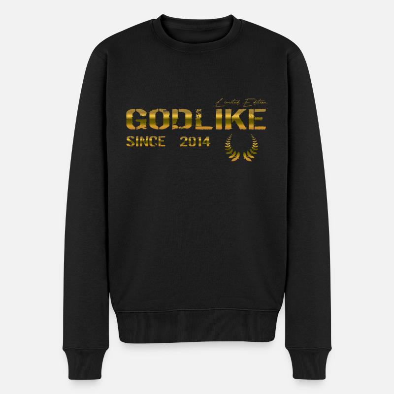 Godlike since 2014 - Männer Premium Bio Pullover - Schwarz