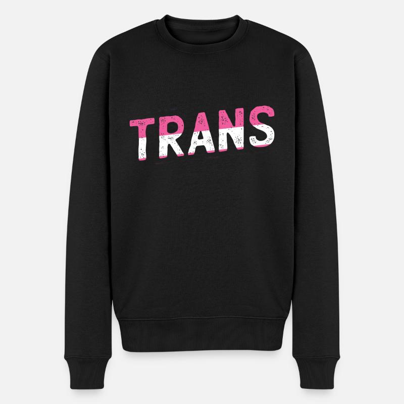 Trans - Männer Premium Bio Pullover - Schwarz