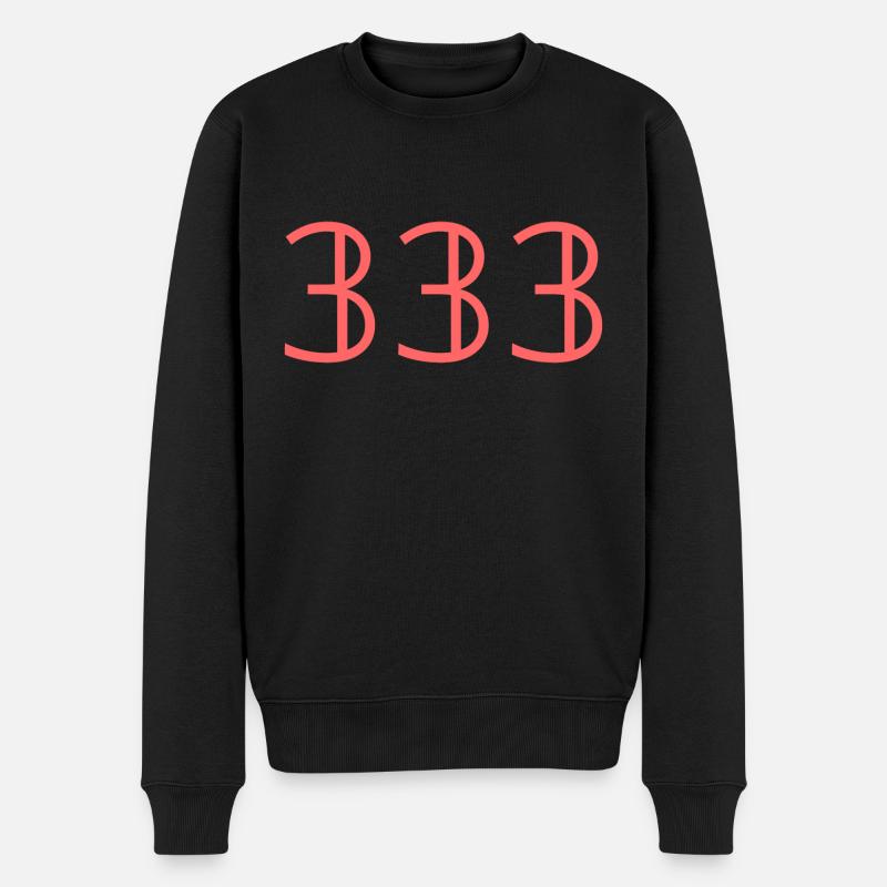 Engelszahlen |333|. - Männer Premium Bio Pullover - Schwarz