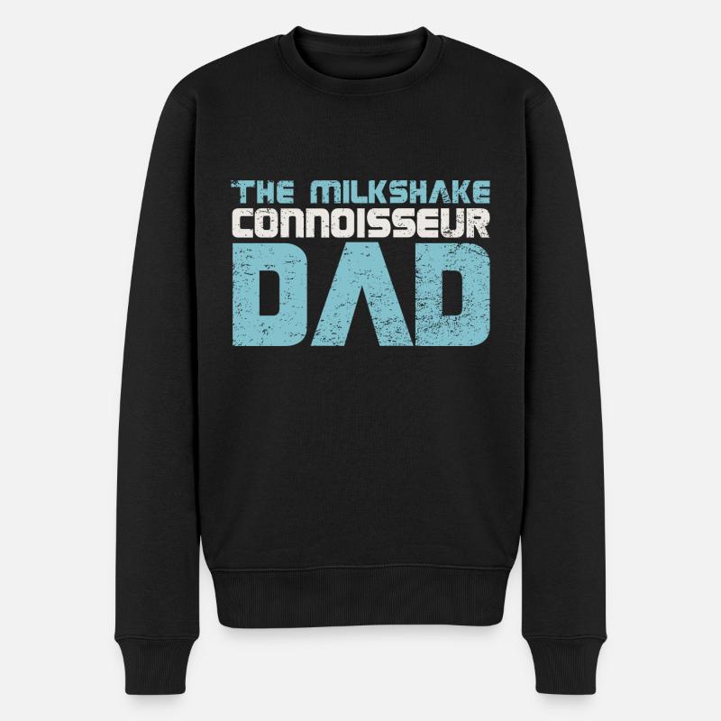 Le papa connaisseur de milkshake - Pull Premium bio Homme - noir