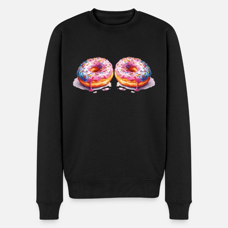 donut 2 - Männer Premium Bio Pullover - Schwarz