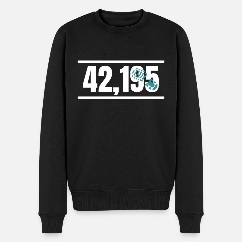 Marathon Running Jogging - Männer Premium Bio Pullover - Schwarz