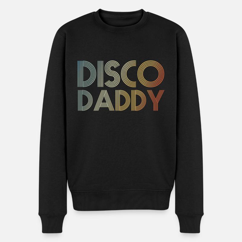 Daddy Retro 60s 70s Party Costume Dad Father's Day - Männer Premium Bio Pullover - Schwarz