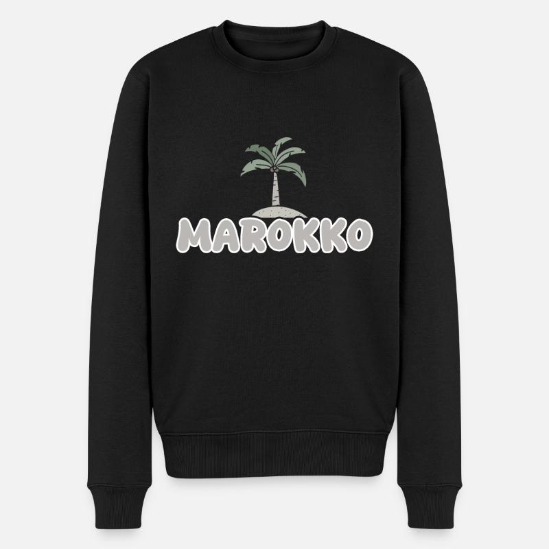 Marokko Marokko - Männer Premium Bio Pullover - Schwarz
