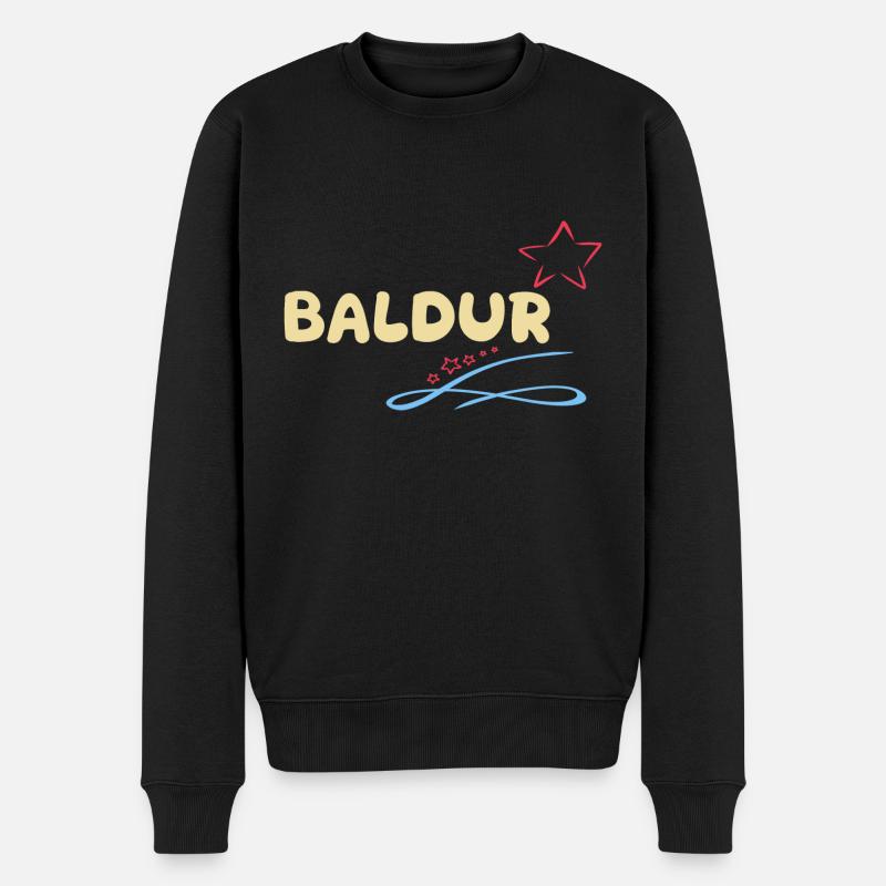 Baldur als Geschenk - Männer Premium Bio Pullover - Schwarz