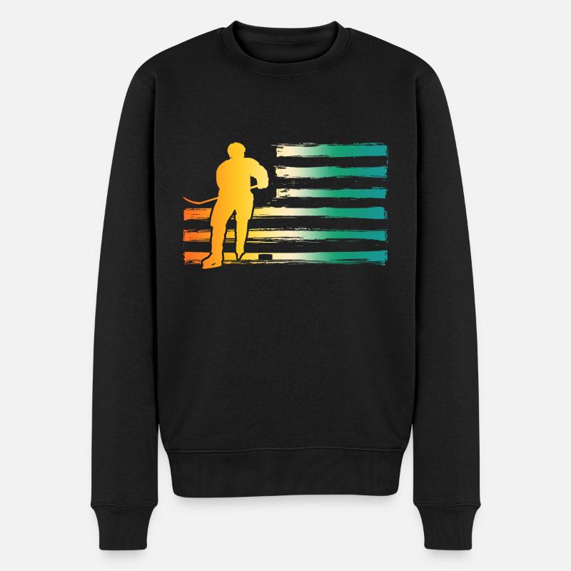 Eishockeyspieler Eishockey - Männer Premium Bio Pullover - Schwarz