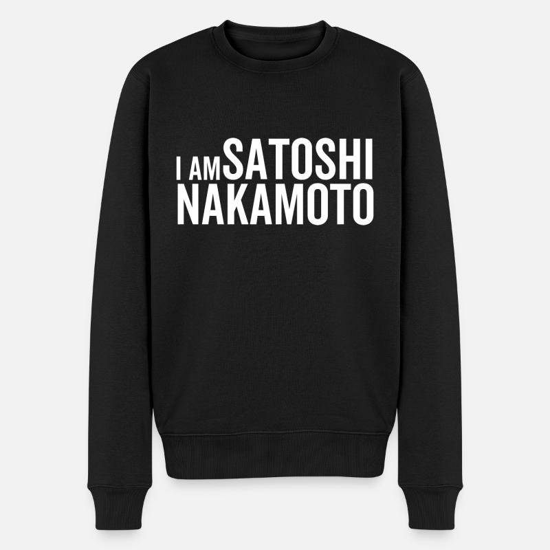 Ich bin Satoshi Nakamoto - Männer Premium Bio Pullover - Schwarz