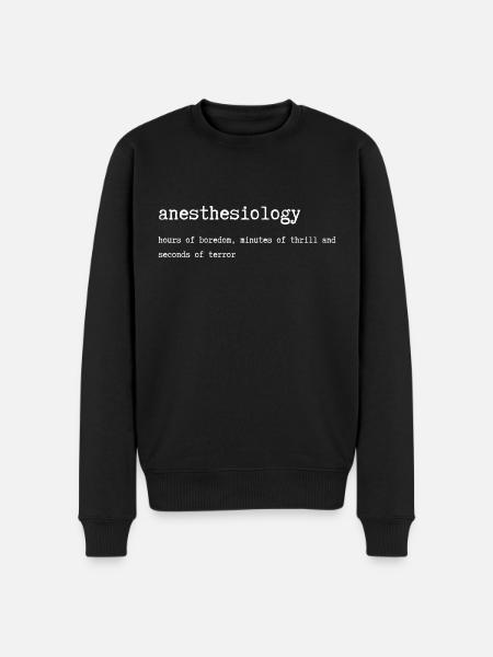 Anästhesie - hours of boredom - Lexikon - Männer Premium Bio Pullover - Schwarz
