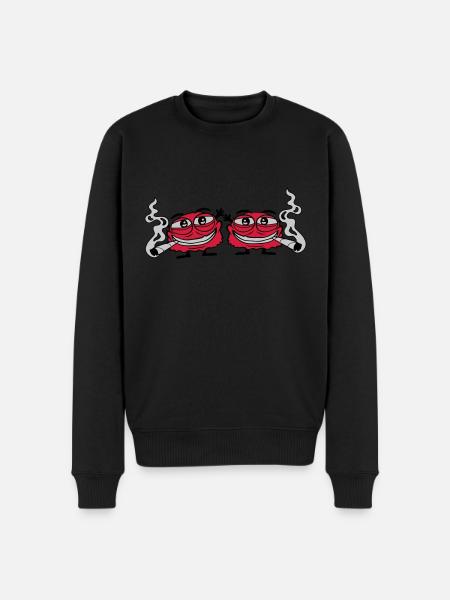 2 hemp-smoking monsters - Men's Premium Organic Jumper - black