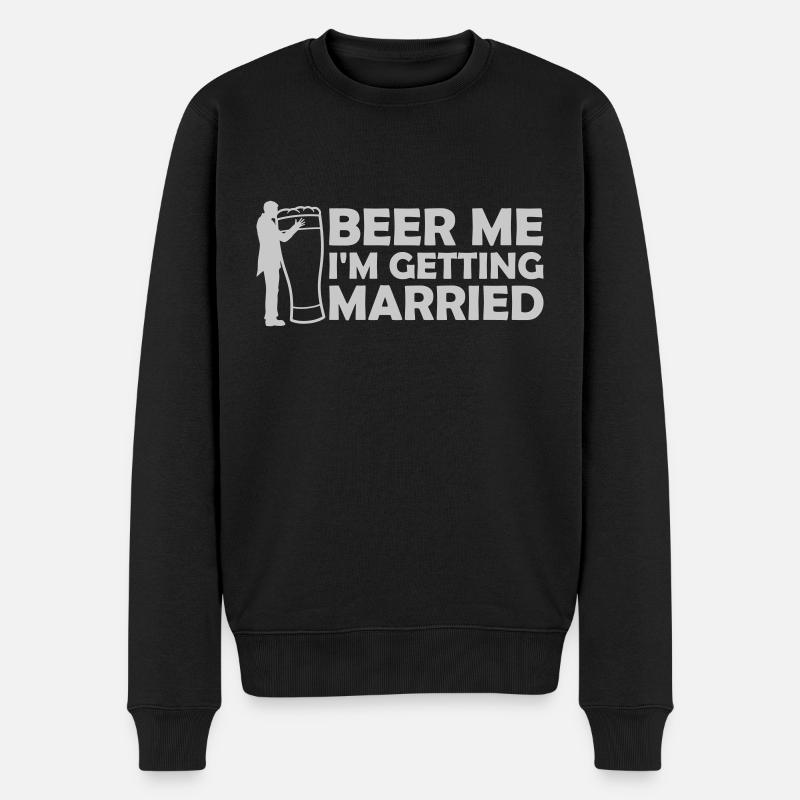 Beer Me Me marier - Pull Premium bio Homme - noir