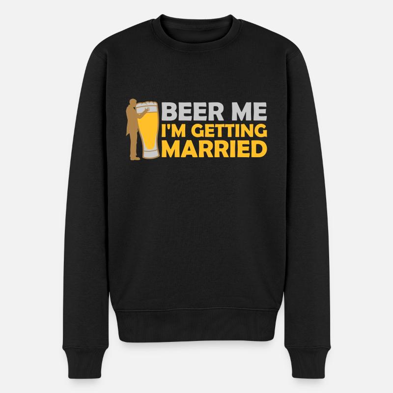 Beer Me Me marier - Pull Premium bio Homme - noir