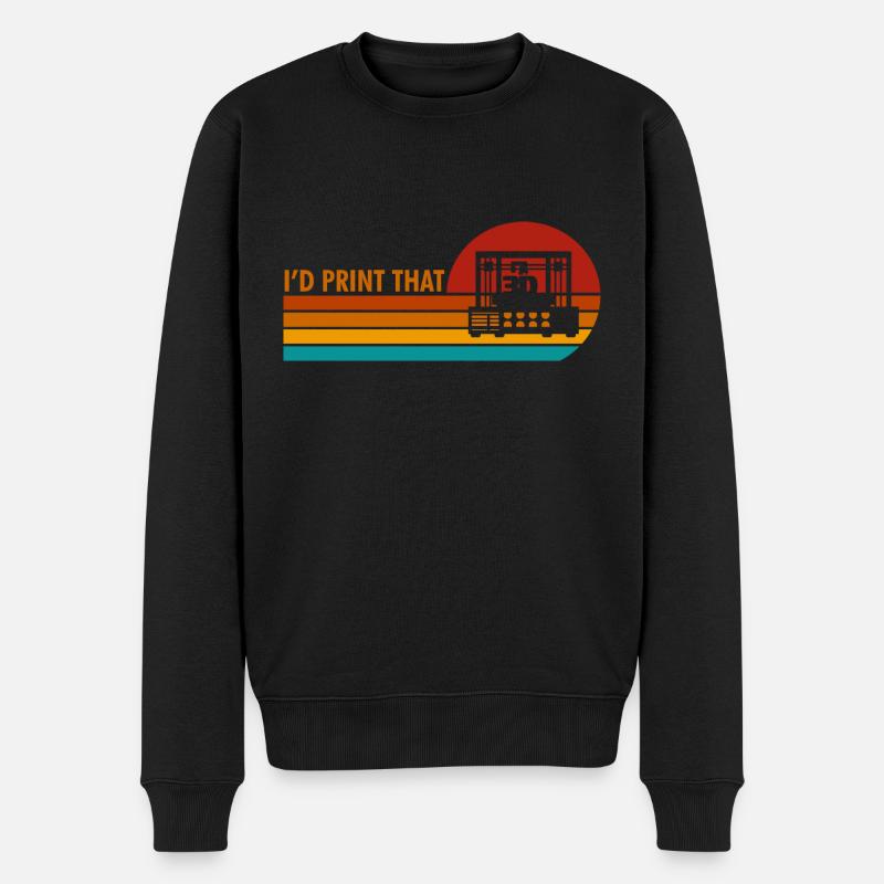 3D Printing Computer Aided Design - Männer Premium Bio Pullover - Schwarz