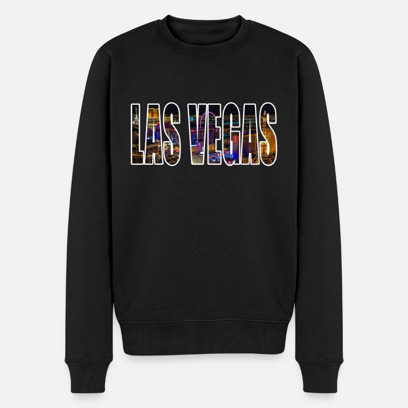 LAS VEGAs - Männer Premium Bio Pullover - Schwarz