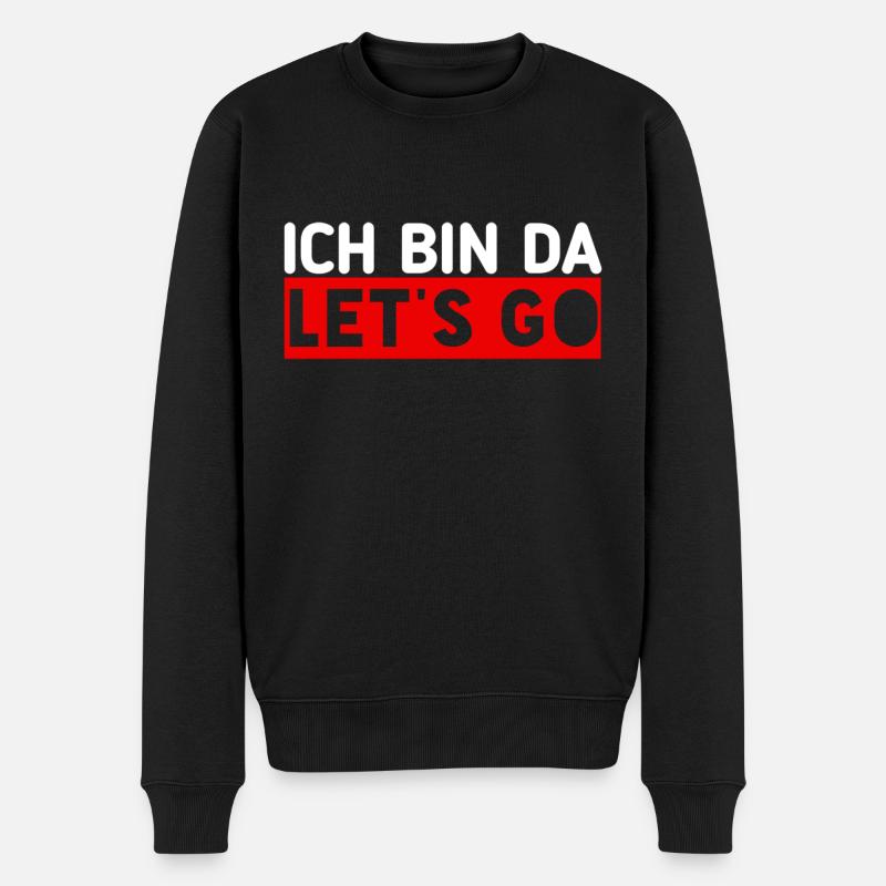 Partyspruch - Männer Premium Bio Pullover - Schwarz