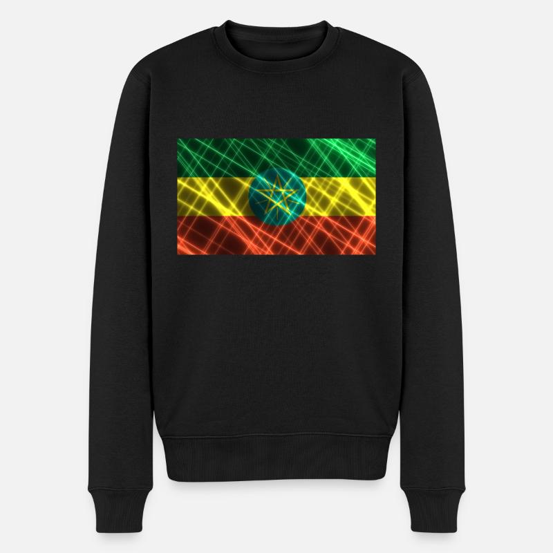 Äthiopien - Männer Premium Bio Pullover - Schwarz