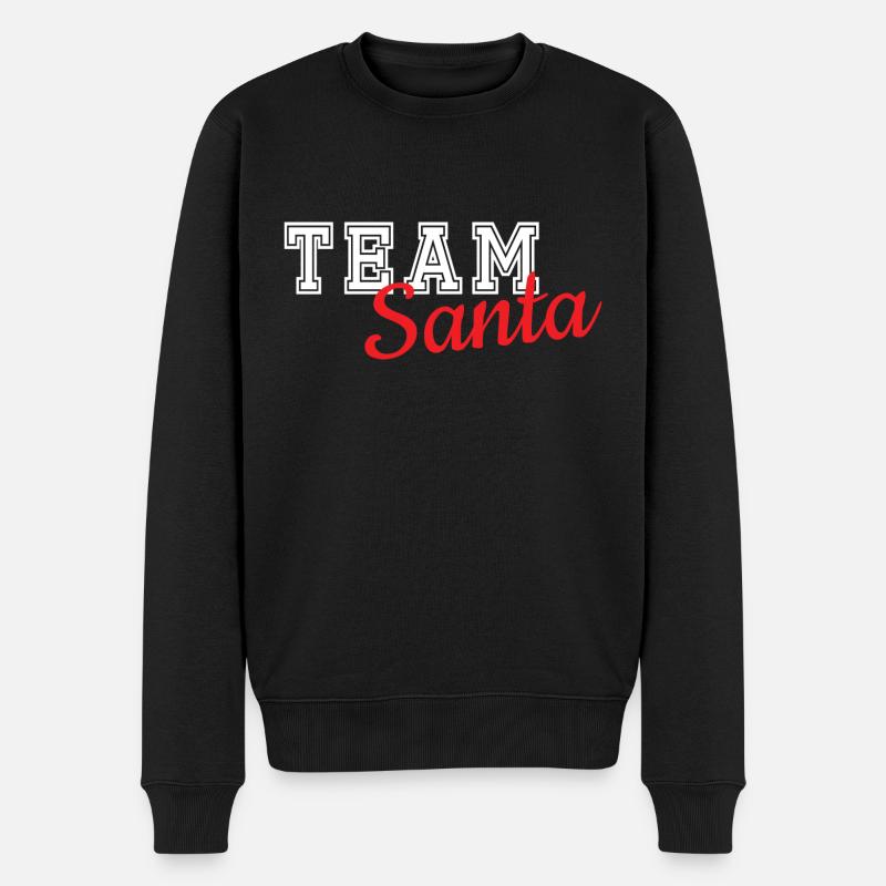 Team Santa - Männer Premium Bio Pullover - Schwarz