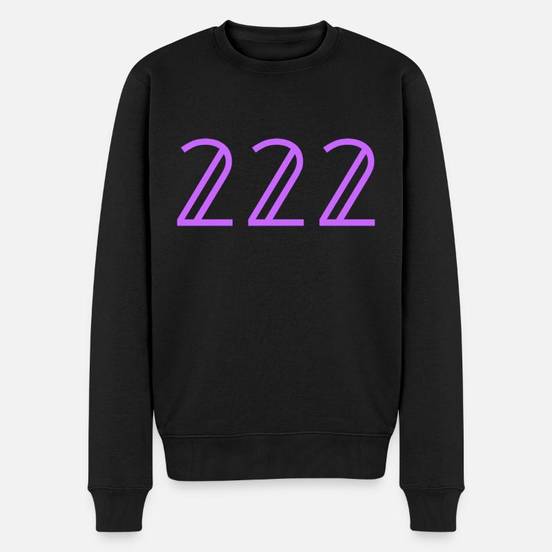 Engelszahlen |222|. - Männer Premium Bio Pullover - Schwarz