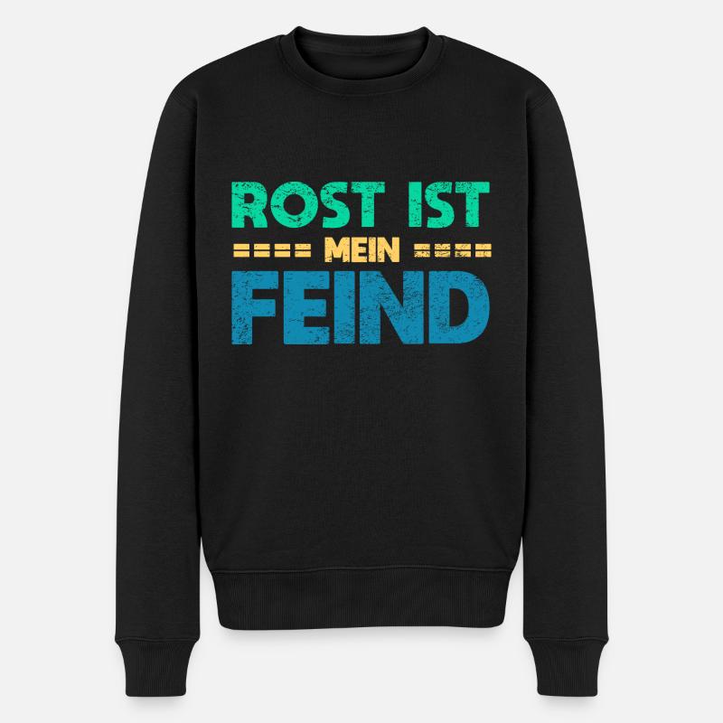Rost Ist Mein Feind - Männer Premium Bio Pullover - Schwarz