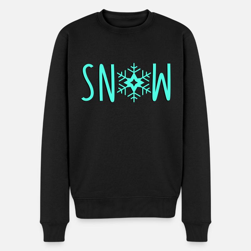 Neige flocon de neige - Pull Premium bio Homme - noir