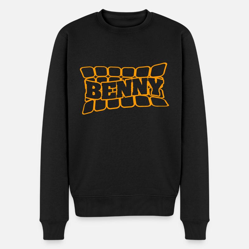 Name Benny - Männer Premium Bio Pullover - Schwarz