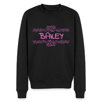 Vorname Bailey - Männer Premium Bio Pullover - Schwarz - Vorne - Nico (187cm)