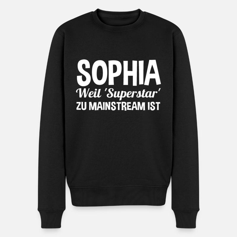 Vorname Sophia - Männer Premium Bio Pullover - Schwarz