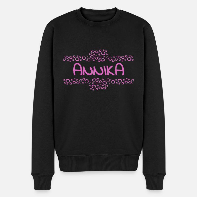 Vorname Annika - Männer Premium Bio Pullover - Schwarz