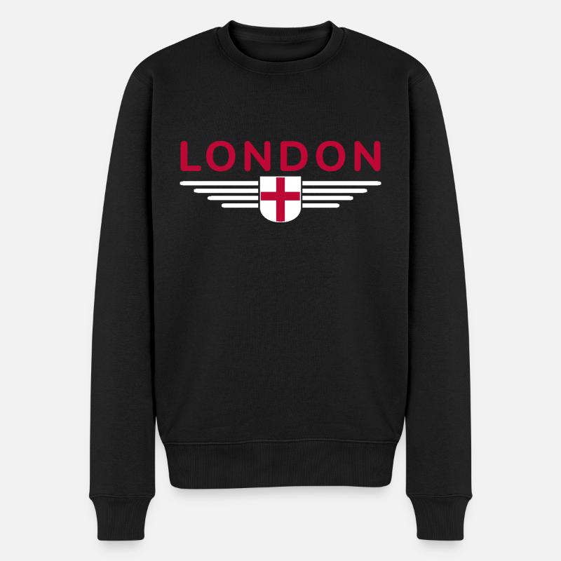 Londres, Angleterre, Fan T-Shirt Design - Pull Premium bio Homme - noir