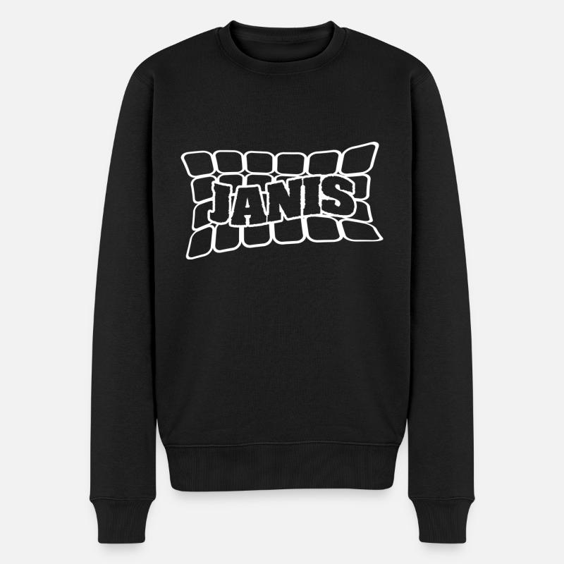 Janis als Name - Männer Premium Bio Pullover - Schwarz