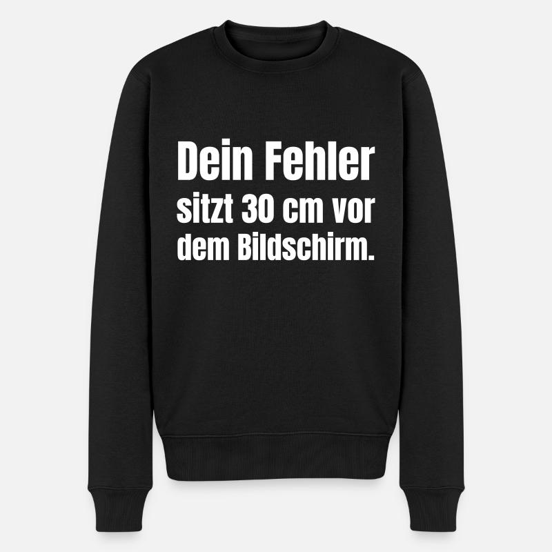 IT Computer Support Beruf - Männer Premium Bio Pullover - Schwarz