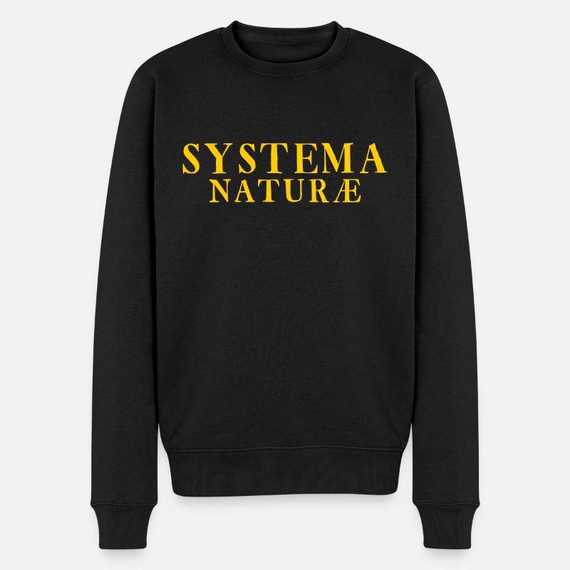 Systema Naturae - Männer Premium Bio Pullover - Schwarz