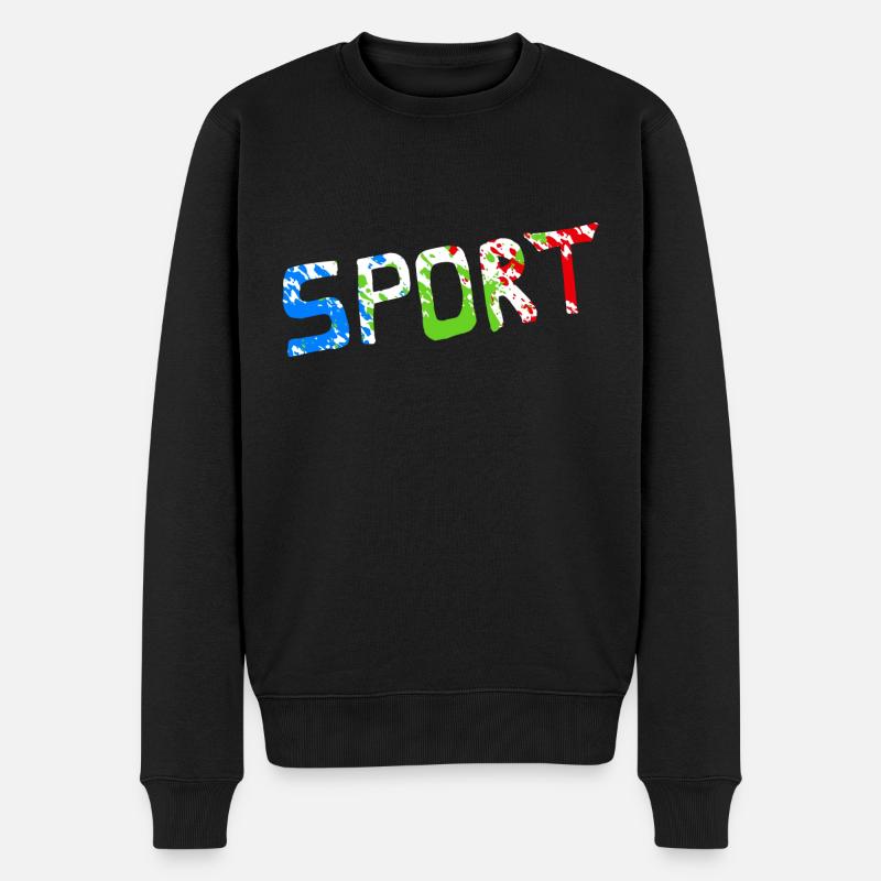 Sport - Männer Premium Bio Pullover - Schwarz