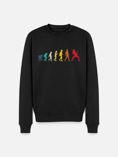 Funny metalhead evolution heavy metal music - Men's Premium Organic Jumper - black
