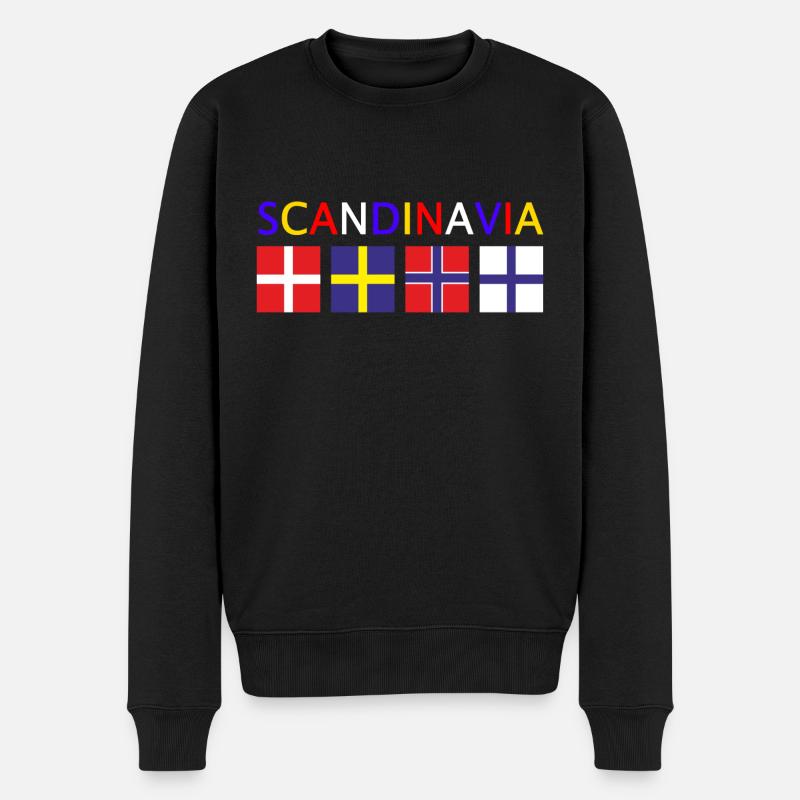 Scandinavia - Männer Premium Bio Pullover - Schwarz