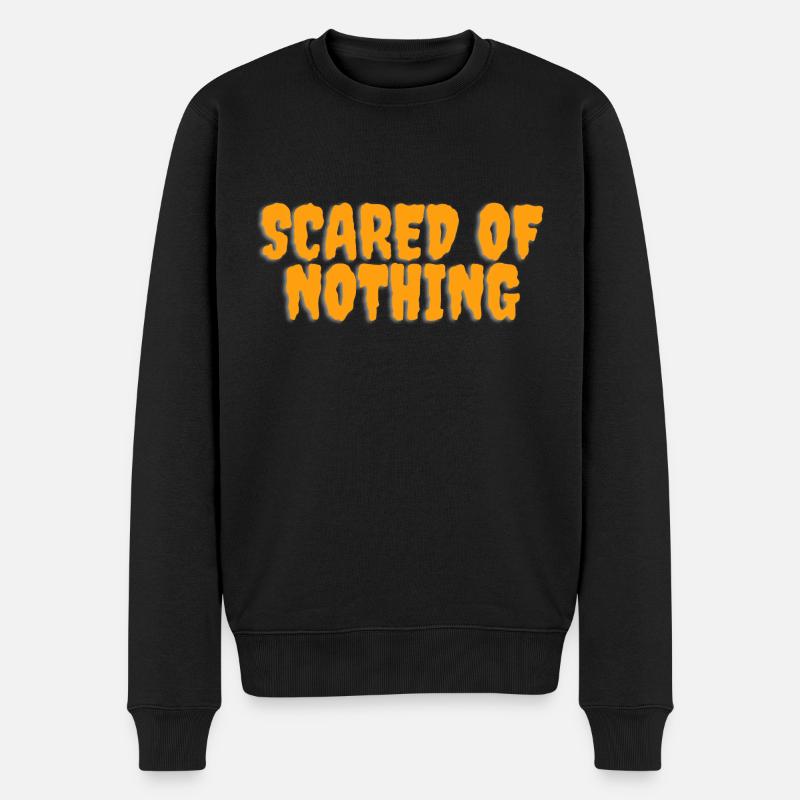 Angst vor nichts - Männer Premium Bio Pullover - Schwarz
