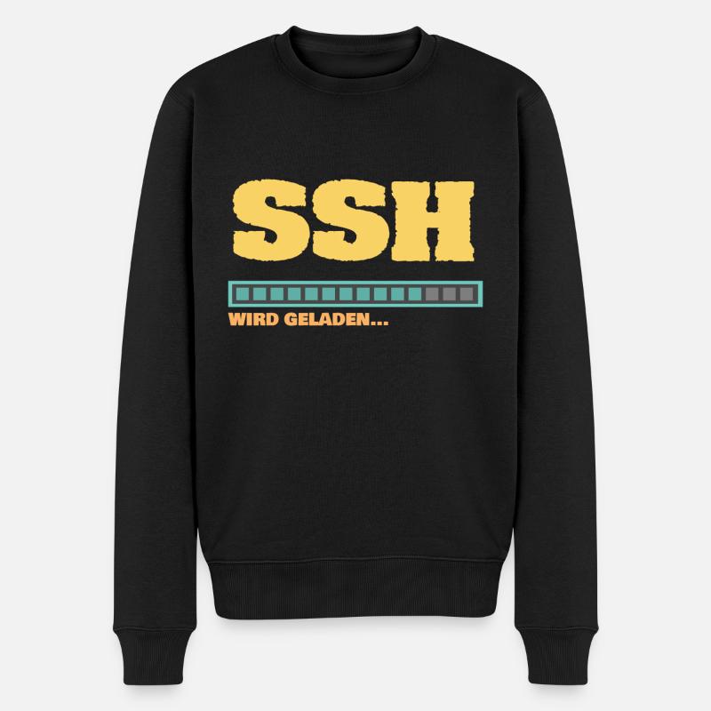 Ladebalken SSH Verschlüsselung wird geladen - Männer Premium Bio Pullover - Schwarz