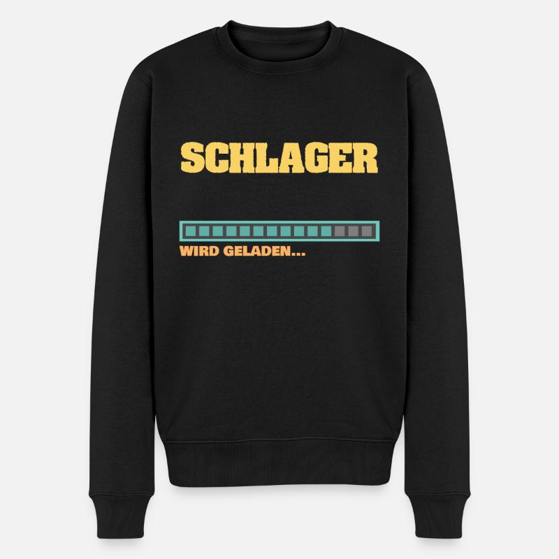 Ladebalken Schlager Schlagerstar wird geladen - Männer Premium Bio Pullover - Schwarz