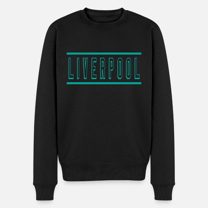 Liverpool - Männer Premium Bio Pullover - Schwarz