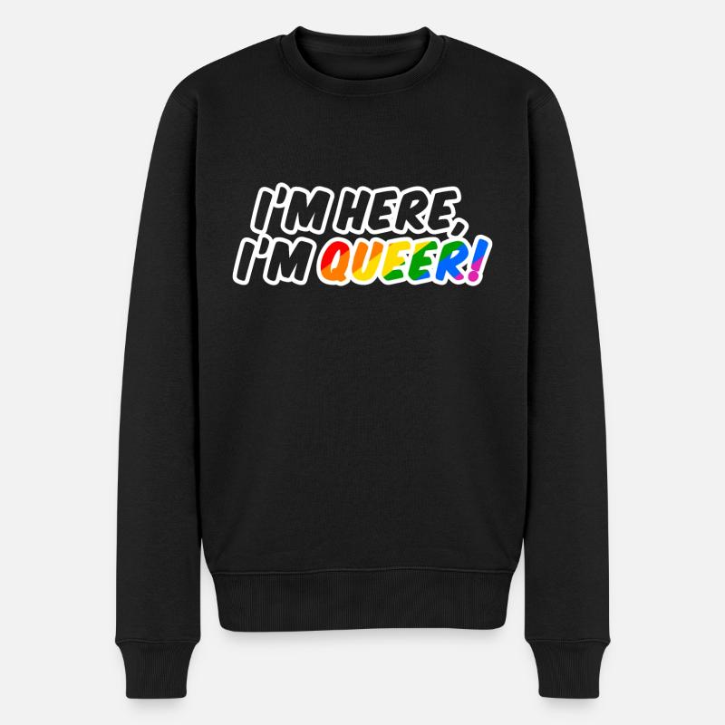 Queer est là! - Pull Premium bio Homme - noir