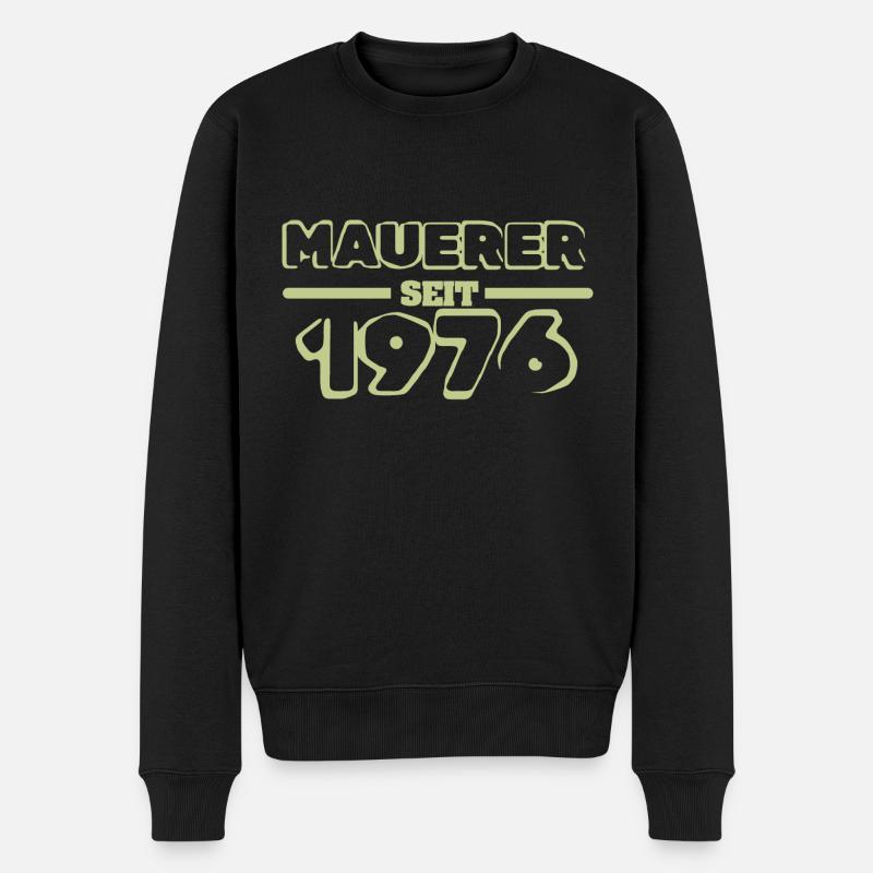 1976 - Männer Premium Bio Pullover - Schwarz