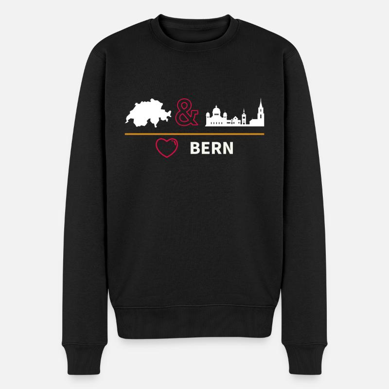 BERN - Männer Premium Bio Pullover - Schwarz