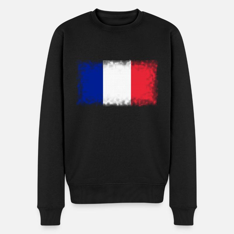 Guadeloupe - Männer Premium Bio Pullover - Schwarz