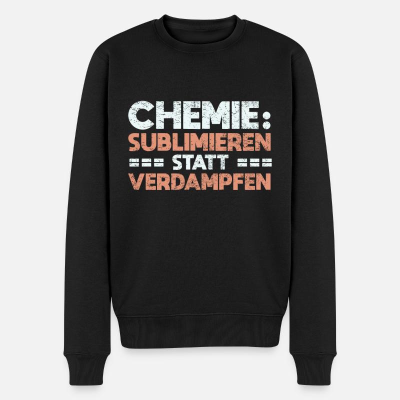 Chemie: Sublimieren Statt Verdampfen - Männer Premium Bio Pullover - Schwarz