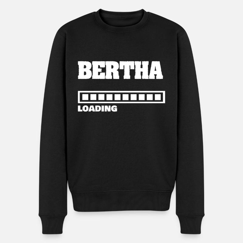 Gift for Bertha - Men's Premium Organic Jumper - black